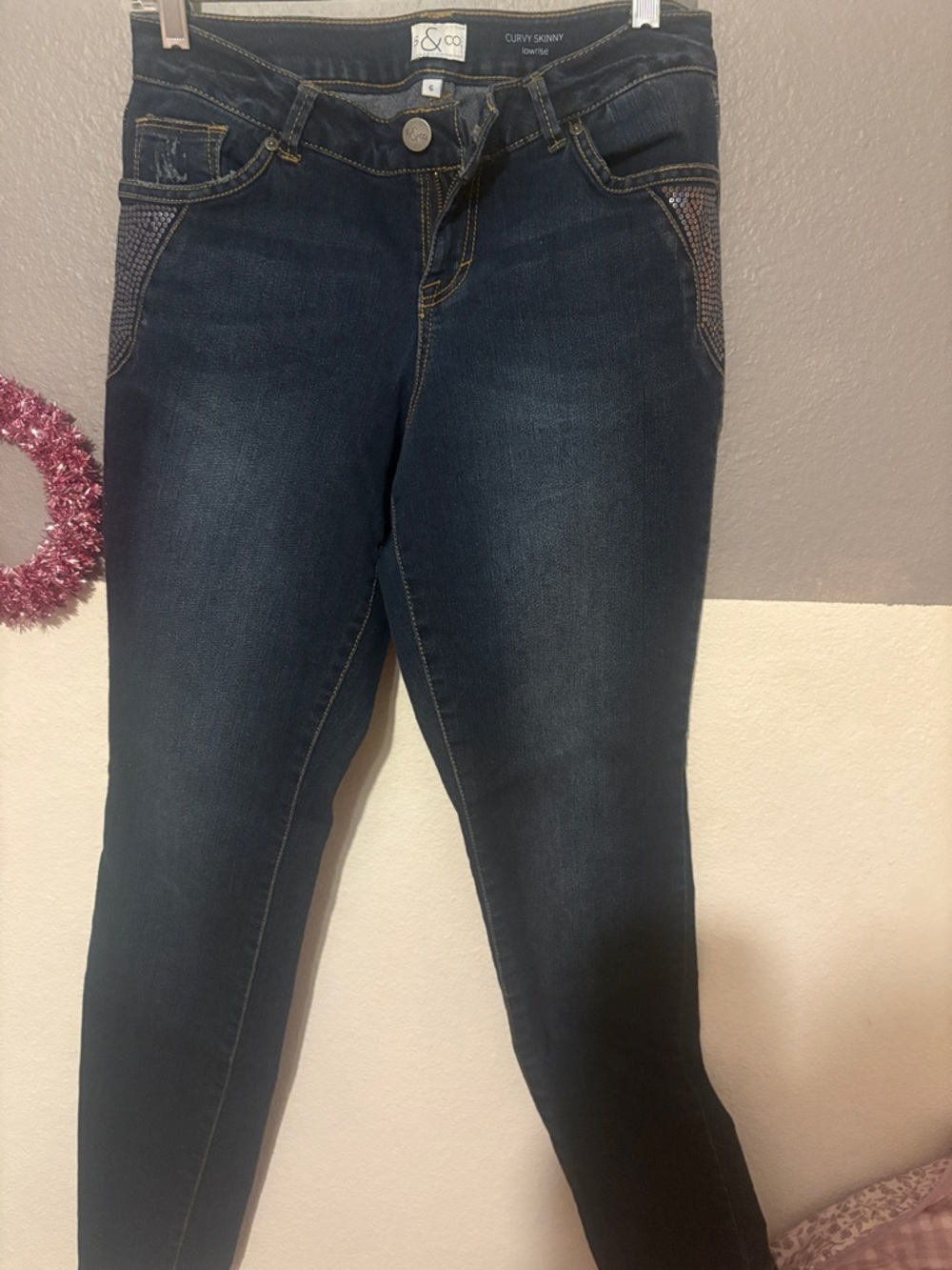 S&CO Dark Blue Curvy Skinny Jeans
